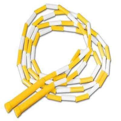 Champion Segmented Jump Rope, Yellow White, 8 Ft