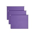 Smead Hanging File Folders, 1/5-Cut Adjustable Tab, Letter Size, Purple, 25/Box (64072)