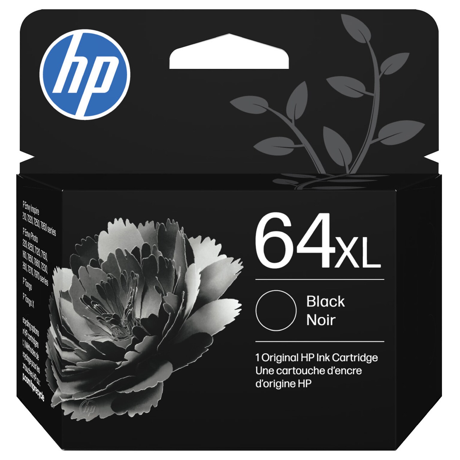 HP 64XL Black High Yield Ink Cartridge, Prints Up to 600 Pages (N9J92AN#140)