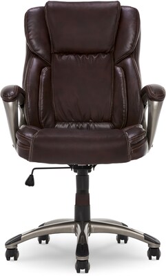 Serta Garret Ergonomic Bonded Leather Swivel Executive Chair, Biscuit Brown (CHR200090)