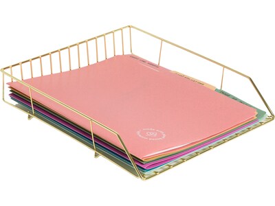 U Brands U-Eco File Folder, 1/3-Cut Tab, Letter Size, Assorted Colors, 24/Pack (6597U01-12)