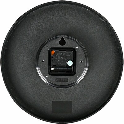 Lorell Round Quiet 12" Quartz Wall Clock, Plastic, Battery Operated (LLR61011)