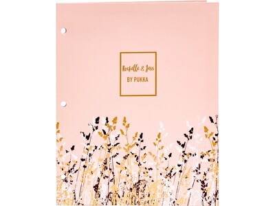 Pukka Pad Rochelle & Jess 3-Hole Punched 2-Pocket Portfolio Folders, Assorted Colors, 6/Pack (9108-ROC)