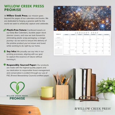 2027 Willow Creek Astronomy 15" x 6.5" Monthly Wall Calendar, Assorted Colors (64498)