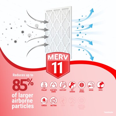 Brighton Professional™ MERV 11 16" x 30" x 2" (15.5" x 29.5" x 1.75") Pleated 2" Air Filter; 6/Pack (FA16X30X2_6)