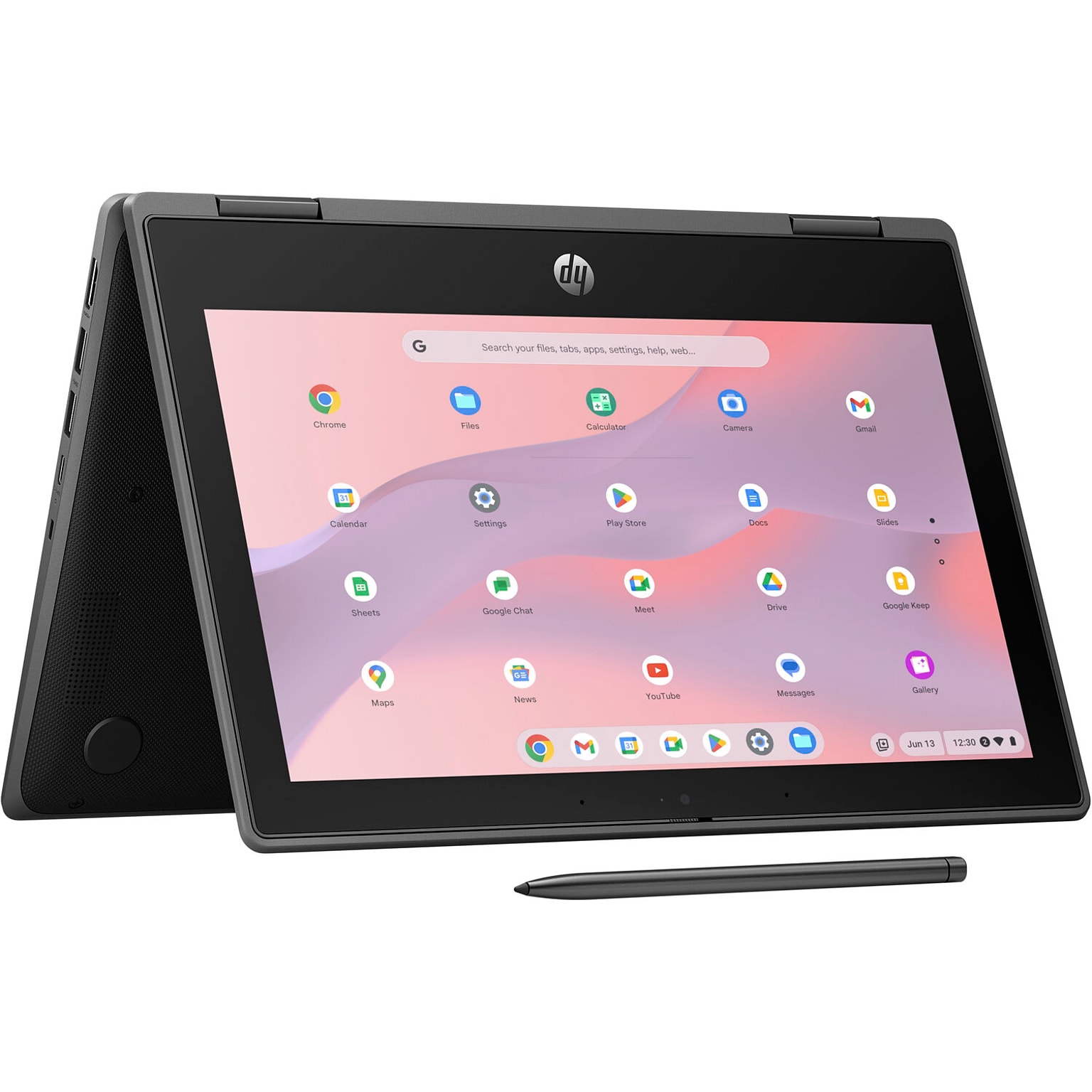 HP Fortis x360 G5 11.6 LED Backlit LCD Touch-Screen Chromebook, Intel N100, 4GB RAM, 32GB SSD, ChromeOS, Black (9R396UT#ABA)