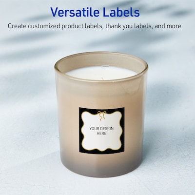 Avery Square Laser/Inkjet Multipurpose Labels, 2" x 2", White, 120/Pack (19479370854)