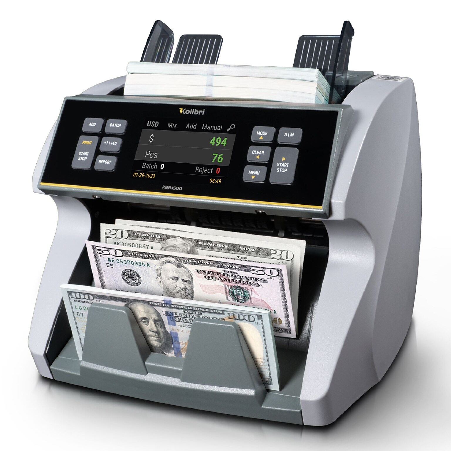 Kolibri KBR-1500 V2 Bill Counter, Gray