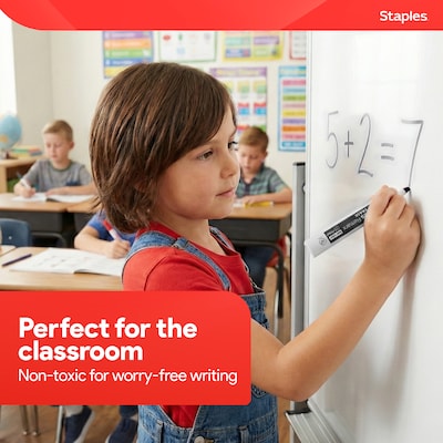 Staples Remarx Dry Erase Marker, Chisel Tip, Black, 36/Pack (ST62937)