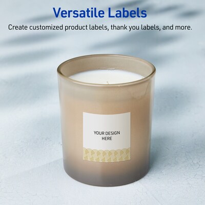 Avery Laser/Inkjet Square Multipurpose Labels, 2" x 2", White, 120/Pack (S00EWR)