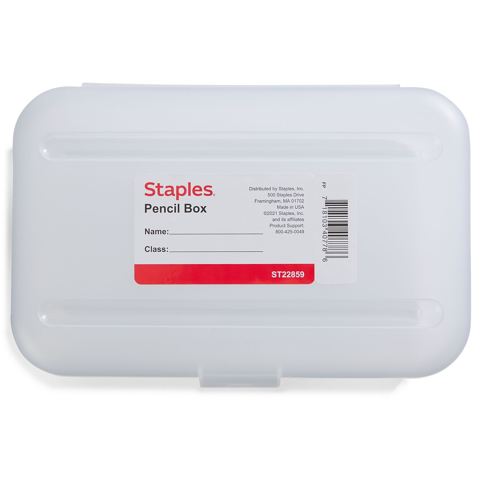 Staples Snap Plastic Cases, 2 1/4H x 5 5/8W x 8 1/4L, Clear (22859)