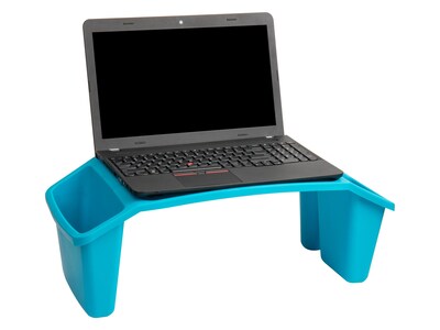 Mind Reader Sprout Collection 22.25" x 10.75" Plastic Kids' Lap Desk, Blue, 2/Pack (2KIDLAP-BLU)