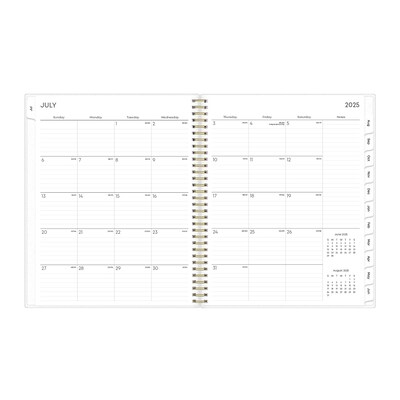 2025-2026 Blue Sky Gemma 8.5" x 11" Academic Year Weekly & Monthly Planner, Plastic Cover, Multicolored (118177-A26)