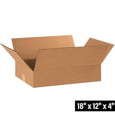 18 x 12 x 4 Shipping Boxes, 32 ECT, 25/Bundle (BS181204)