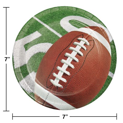 Creative Converting Football Party Paper Dessert Plates, 96/Pack (331932)