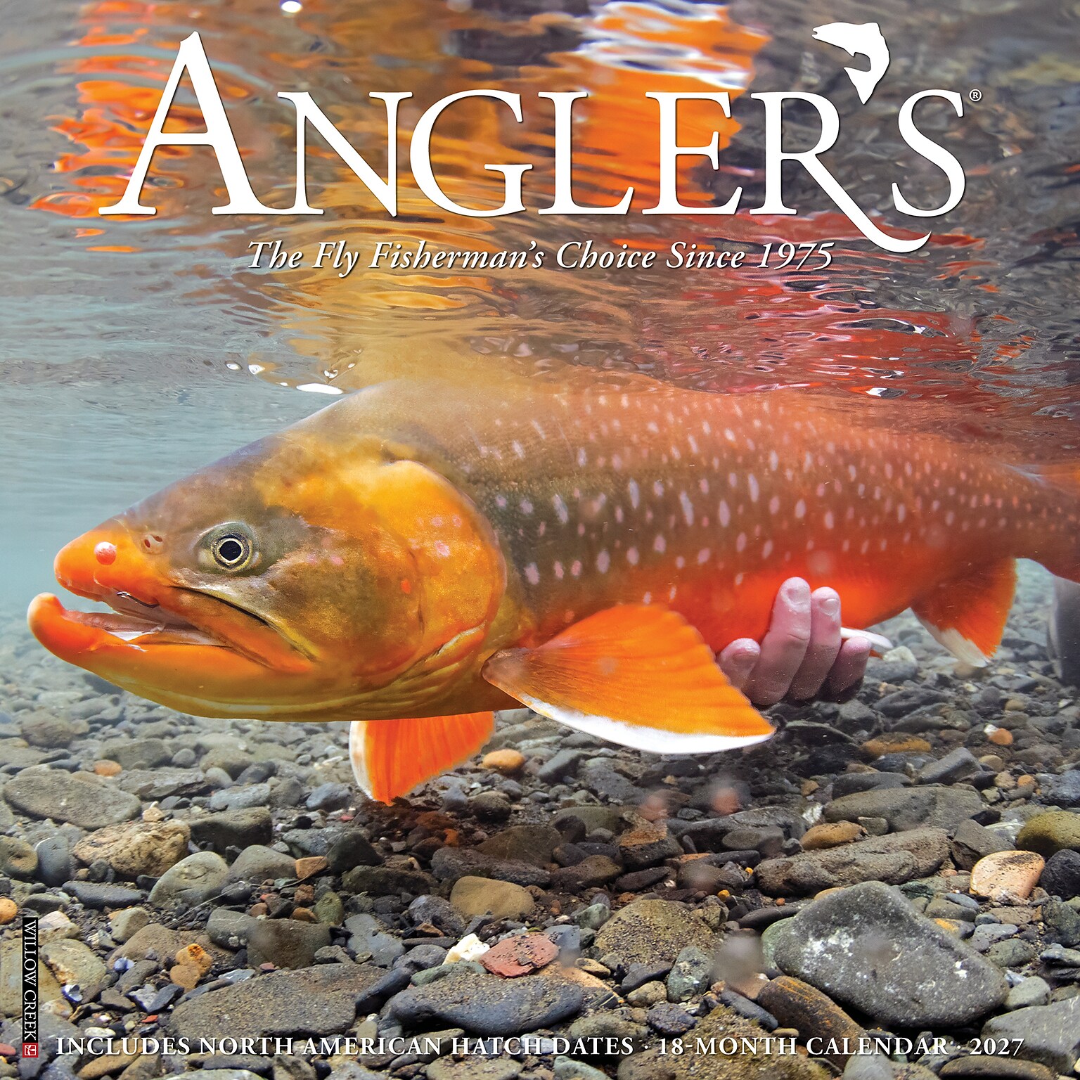 2027 Willow Creek Anglers 12 x 12 Monthly Wall Calendar, Assorted Colors (58770)