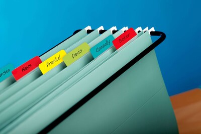 Post-it® Tabs, 2" Wide, Angled, Solid, Assorted Colors, 24 Tabs/Pack (686A-ALYR)