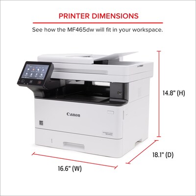 Canon ImageCLASS MF465dw Wireless Black & White Laser Printer, All-In-One, Print, Scan, Copy, Fax (5951C005)