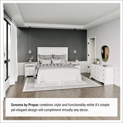 Prepac 44.75" Monterey 5 Drawer Chest, White (WDC-3345-K)