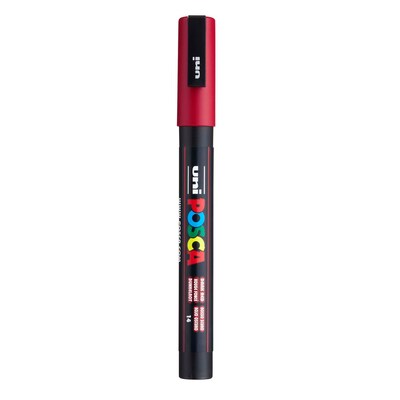 POSCA PC-3M Water Based Paint Marker, Fine Bullet Tip, Dark Red, 3/Pack (UBCPC3MDARKRED-3)