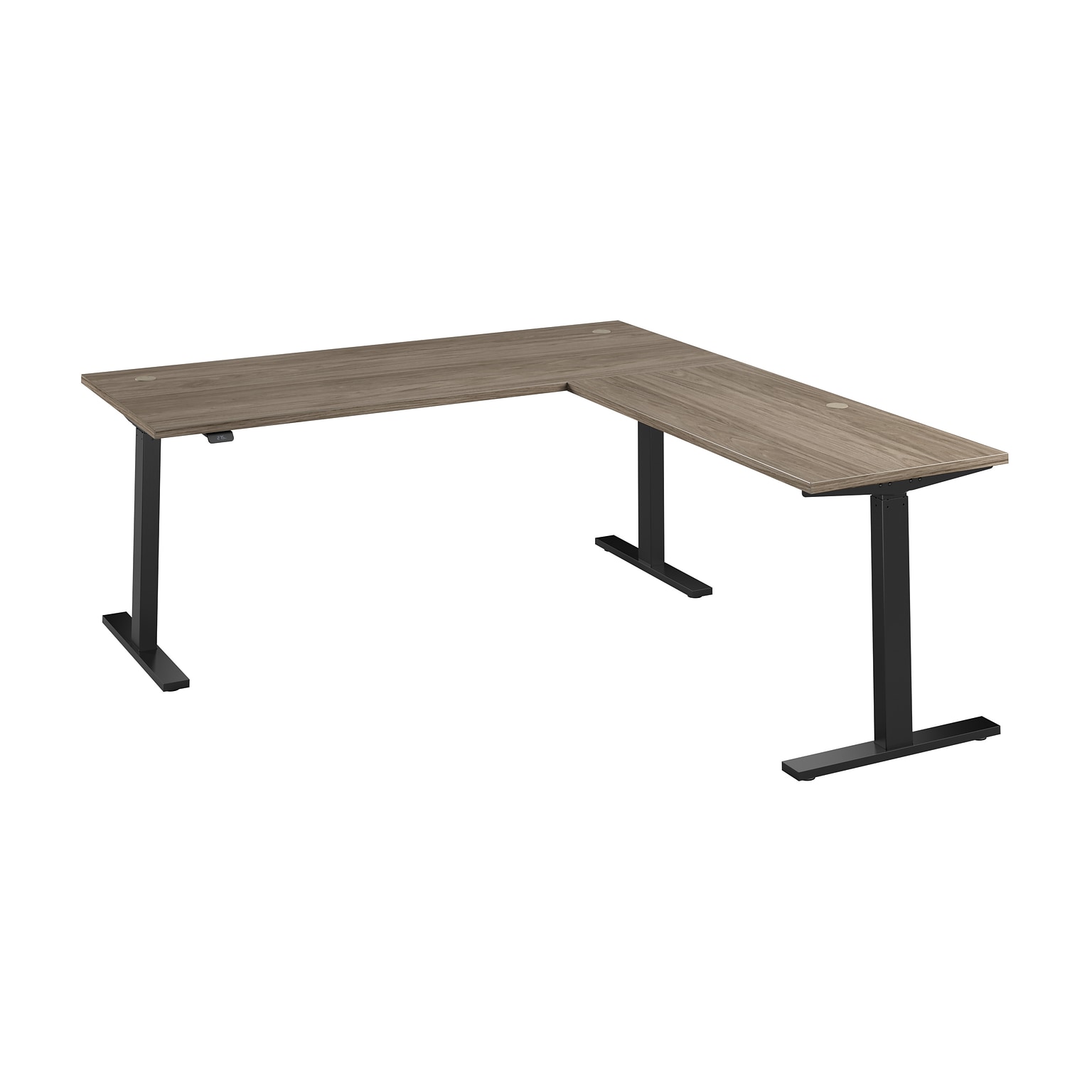Bush Business Furniture Move 60 Series 72W L Shaped Adjustable Standing Desk, Modern Hickory (M6SL7278MHBK)