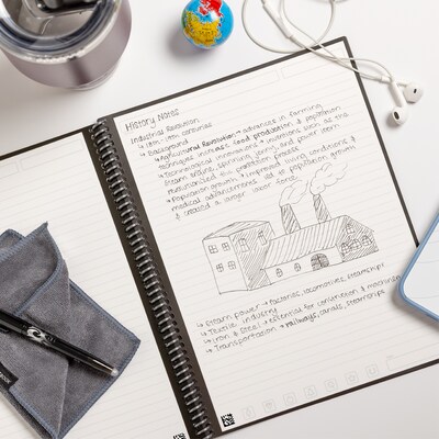 Rocketbook Core Professional Notebook, 6" x 8.8", College Ruled, 18 Sheets, Teal (EVR2-E-RCCCEFR)