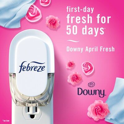 Febreze Fade Defy Plug Air Freshener Warmer Refill, Downy April Fresh Scent, 0.87 fl. oz., 3/Pack (52369)