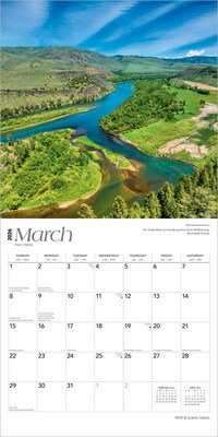2026 BrownTrout Idaho Wild & Scenic 12" x 12" Monthly Wall Calendar (9798330703838)