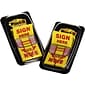 Post-it 'Sign Here' Message Flags, 1" Wide, Yellow, 100 Flags/Pack (680-SH2)