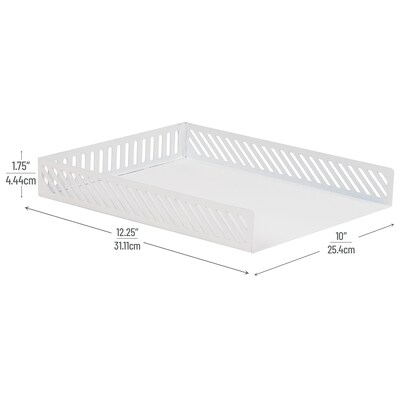 Mind Reader Metal Accessory Tray, White (TRAYSL-WHT)