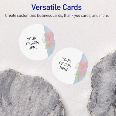 Avery Floral Design Matte Blank Card, White, 120/Pack (S00-EVH)