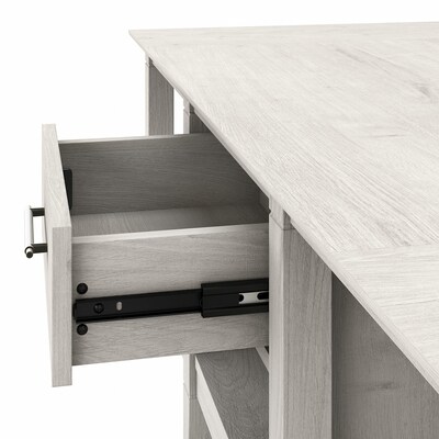 Bush Furniture Key West 47" x 24" Coffee Table, Linen White Oak (KWT148LW-03)