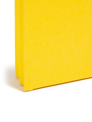 Smead Recycled Reinforced File Pocket, 2" Expansion, Letter Size, Yellow (73223)