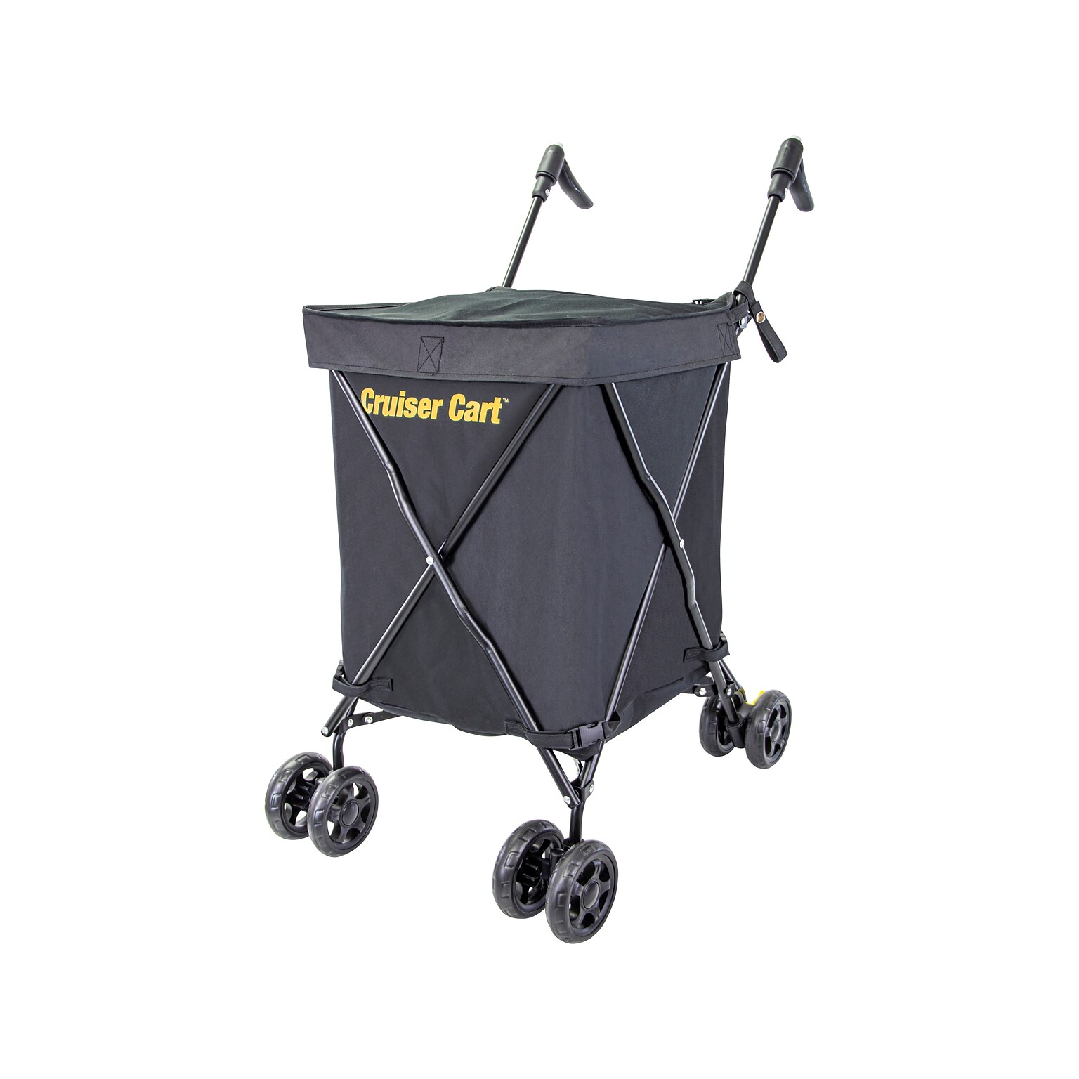 Dbest Cruiser Cart Steel Mobile Folding Utility Cart with Swivel Wheels, Black (01-926)