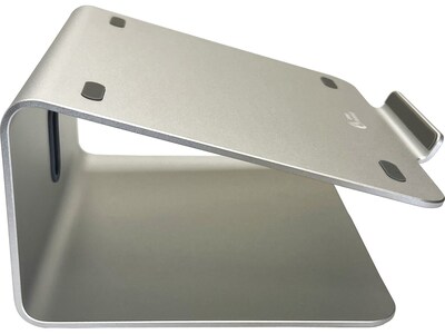 Amer 9 x 9 Aluminum Rotating Laptop Stand for 17 Laptops, Silver (AMRNS04)