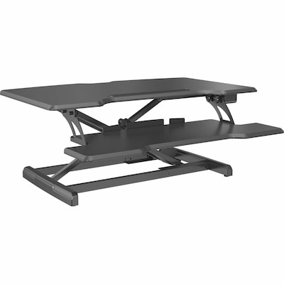 Lorell Adjustable Electric Desk Riser Stand, Up to 47" Monitor, Black (LLR99530)