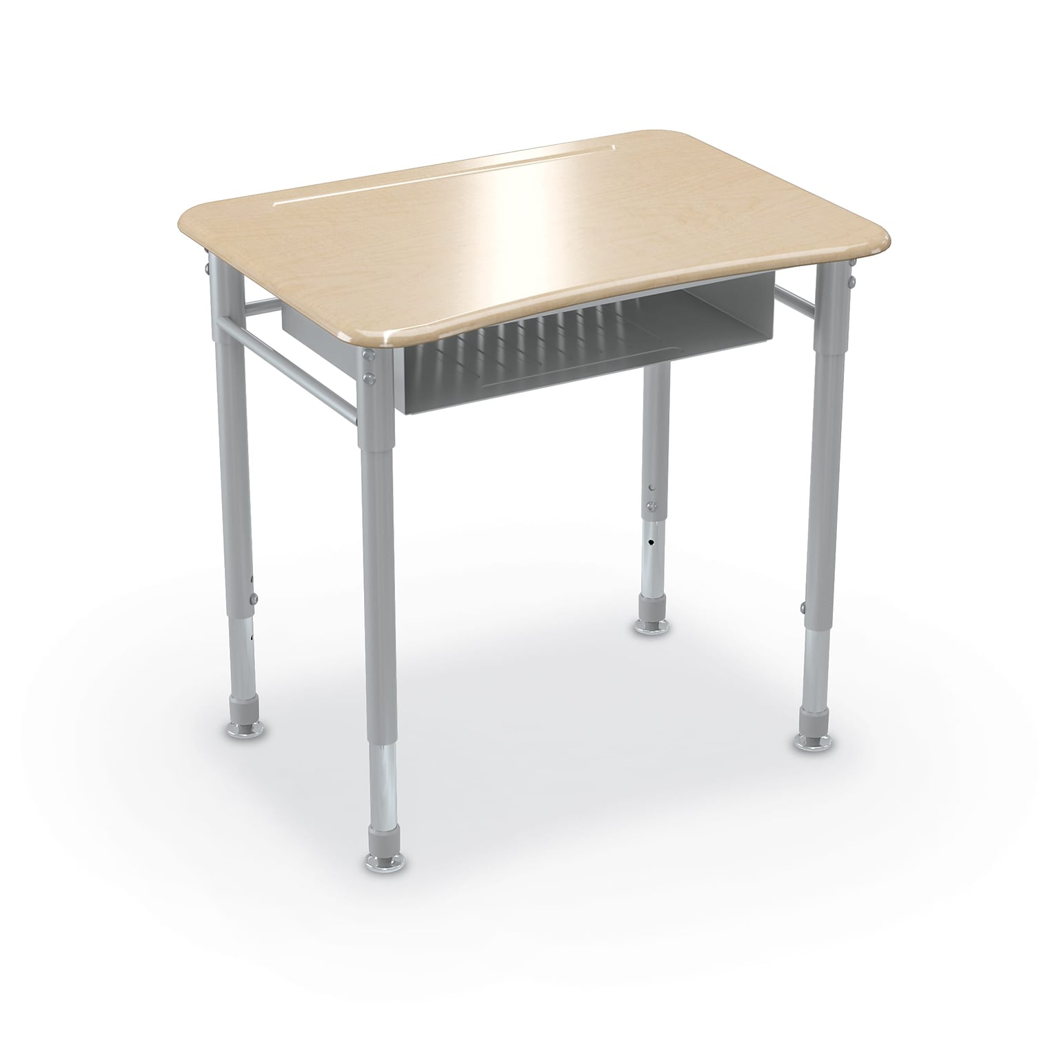 MooreCo Astute 26W Rectangle Student Desk, Fusion Maple, 2/Pack (59082)