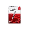 Sharpie Permanent Markers, Fine Tip, Red, 36/Pack (1920937)