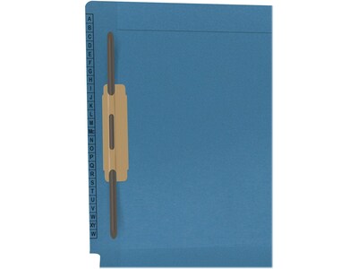 Medical Arts Press Kardex Match Reinforced End Tab File Folder, Letter-Size, Blue, 50/Box (F1180-BLU)