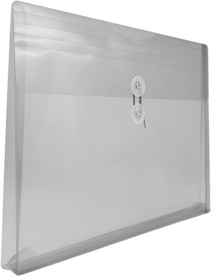 JAM Paper Premium Plastic Document File, Letter, Gray, 3/Pack (218B1SMX3)