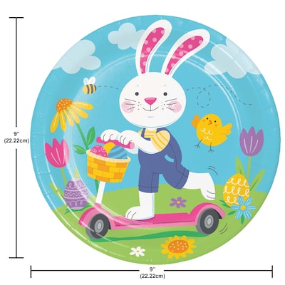 Say Hooray! Bunny Bliss Easter Disposable Paper Plates and Napkins Set, 48/Pack (DTC9626E2G)