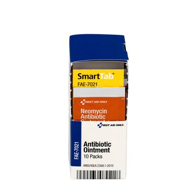 SmartCompliance First Aid Only Antibiotic Ointment Refill Packets, 0.03 oz., 10/Box (FAE-7021)