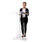 AdirOffice 47" Podium Lectern with Cover, Clear (661-02-PKG)