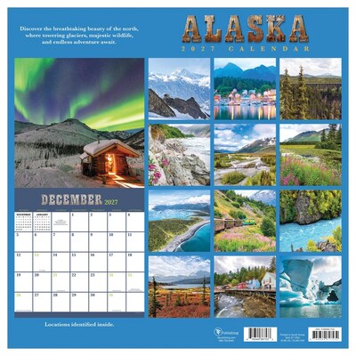 2027 TF Publishing Alaska 10" x 12" Monthly Wall Calendar, Multicolored (27-1053)