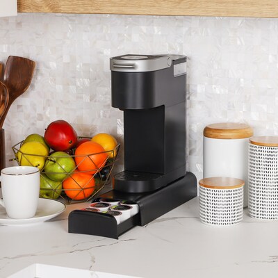 Mind Reader Plastic Coffee Pod Storage Drawer For 12-14 Capacity, Black (TRY03-BLK)
