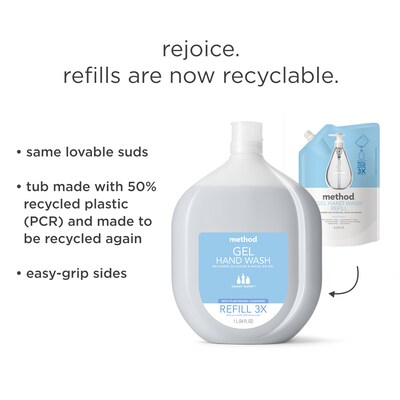 Method Gel Hand Soap Refill, Sweet Water Scent, 34 Fl. Oz. (328104)