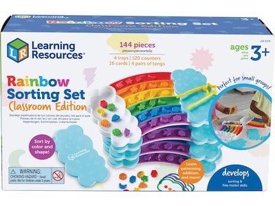 hand2mind Rainbow Sorting Classroom Activity Set, Assorted Colors (LER3379)