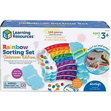 hand2mind Rainbow Sorting Classroom Activity Set, Assorted Colors (LER3379)