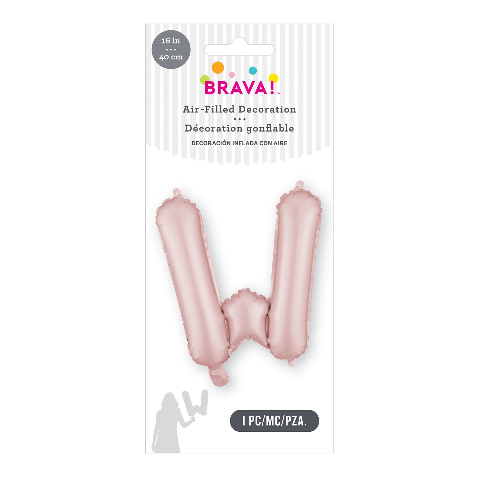 Party City (Air-Filled) 16 W Foil Balloon, Dusty Rose (AM 1 100090-92)