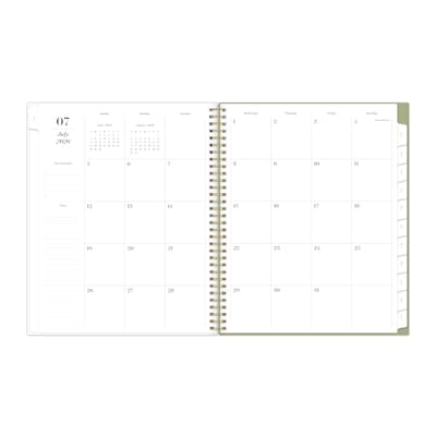2026-2027 Blue Sky 8" x 11" Academic Year Weekly & Monthly Planner, Plastic Cover, Anoura Sage (161582)
